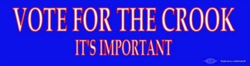 Vote for the Crook.  It's important.